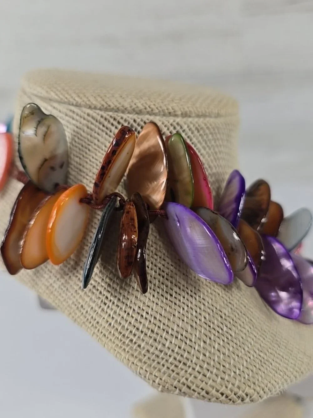 Colorful Chunky Multi‑Stone Statement Necklace Boho Layered Irregular Beads Fest
